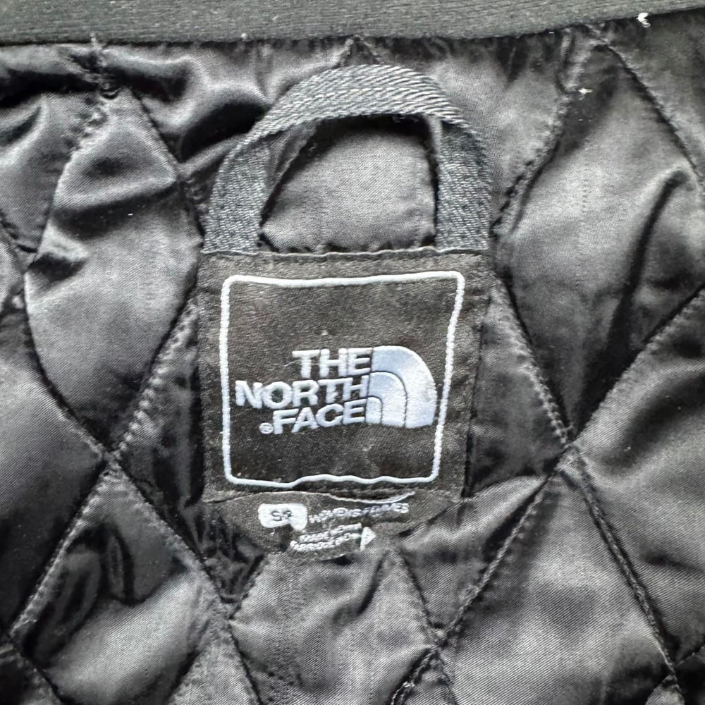 The North Face HyVent Parka Womens Small Grey‎ Pinstripe Faux Fur Hood Insulated - Picture 8 of 15